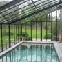 Door een bezoeker 10/08/2015 geüpload - Poolhouse in staal en glas