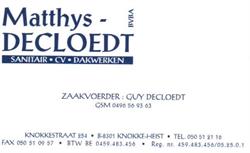 Matthys-Decloedt Sanitair-Verwarming Guy