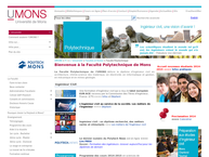 Website van Faculté Polytechnique de Mons - Académie Universitaire, Wallonie Bruxelles 