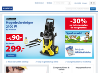 Website van Gamma Oudenaarde 