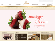Website van Godiva 