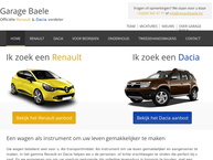 Website van Garage Baele Bvba 