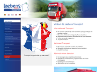 Website van Laebens Transport bvba 