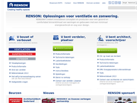 Website van Renson Ventilation - Sun Protection - Façade 