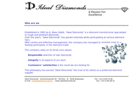 Website van Ideal Diamonds BVBA 