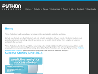 Website van Python Predictions B.v.b.a. 
