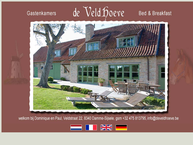 Website van De Veldhoeve b & b 