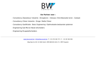 Website van B.w. Consult Bvba 