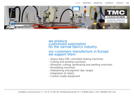 Website van T.m.c. Machines 