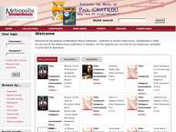 Website van Metropolis Music Publishers Bvba 