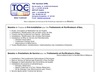 Website van Toc Services Sprl 