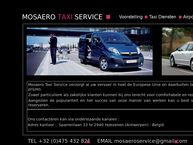 Website van Mosaero Taxi Service 