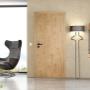 Deur decor modern country oak met beslag basic 2 zwart