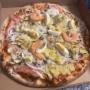 pizza aux scampis de la pizzeria il gusto à bassenge