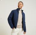 Blouson col biker - Bleu foncé