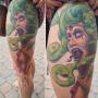medusa sirene neo traditionnel couleur