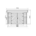 Tuinhuis-Blokhut garage modern (S8993) 3580 x 5380mm