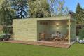 Tuinhuis-Blokhut Qube B EXT 600x300 600x300x216 cm