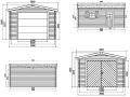 Tuinhuis-Blokhut garage traditional (S8944) 3580 x 5680 - 40mm
