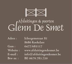 Afsluitingen Glenn De Smet