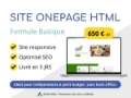 Site onepage HTML – Formule Basique