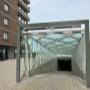 Ingang ondergrondse parking Casino - SILT Middelkerke, bereikbaar via de Jean Van Hinsberghstraat